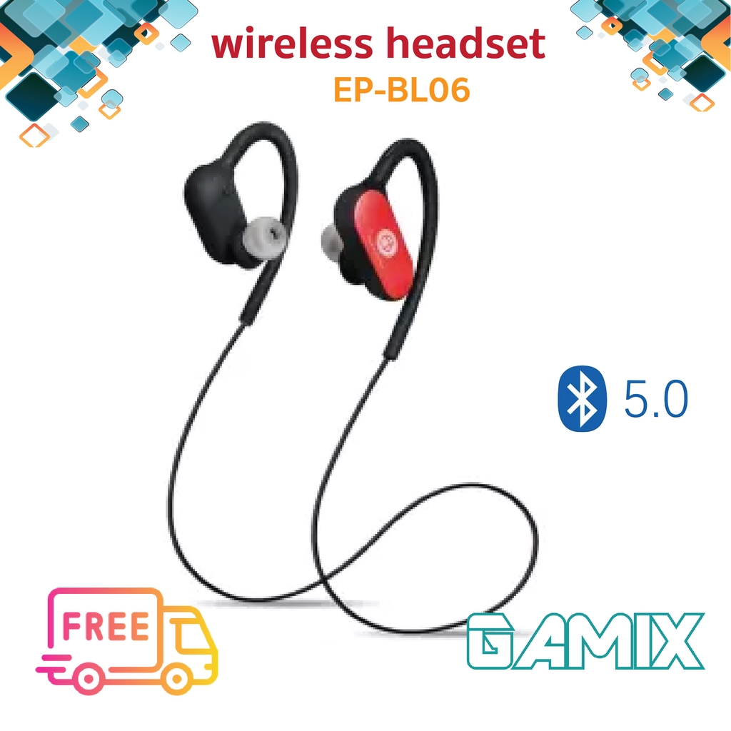 หูฟังบูลทูธ เสียงดีไม่มีตก ต้องรุ่น EP-BL06 Bluetooth Earphone / หูฟังไร้สาย / สินค้ารับประกัน 1 ปี