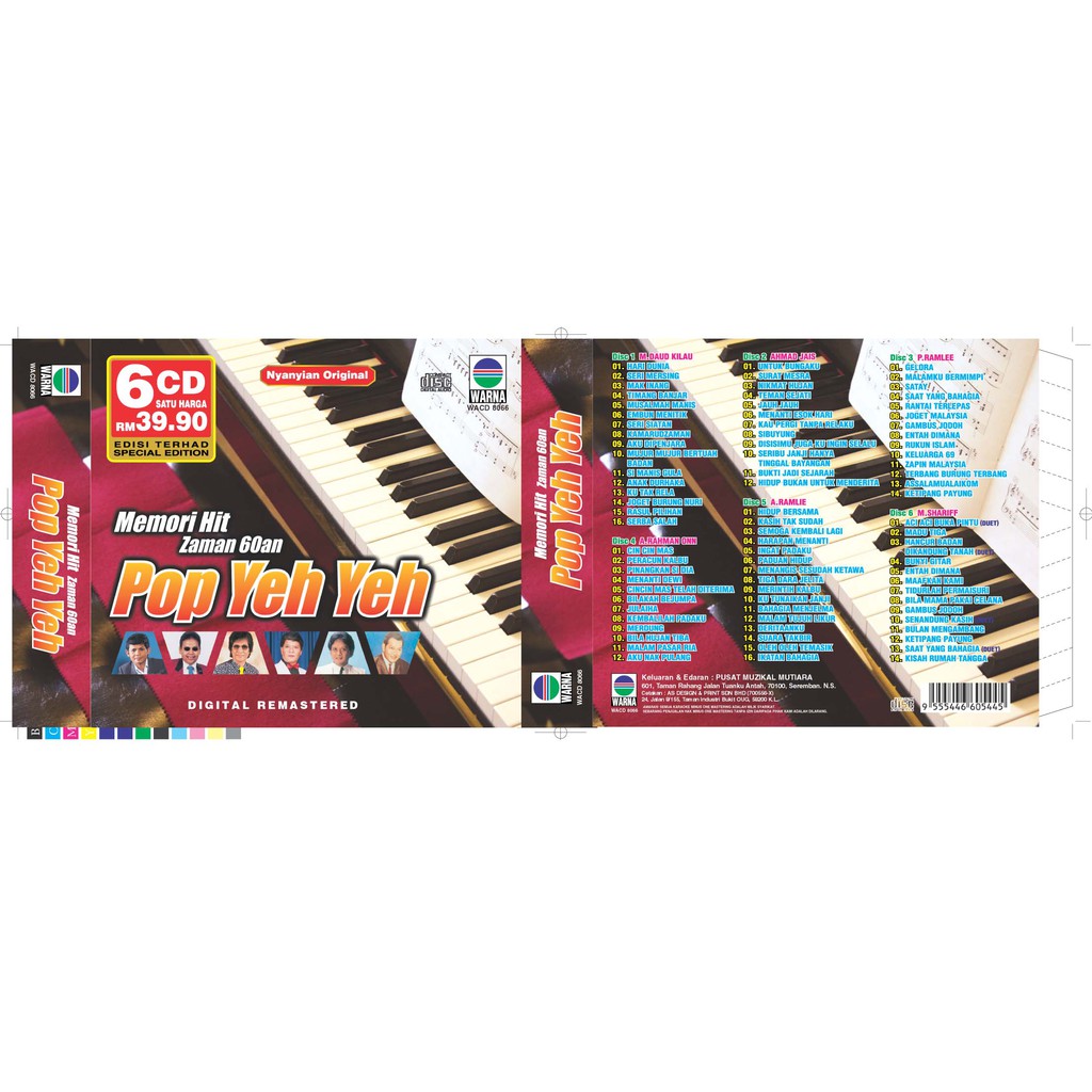 (6CD) MEMORY HITS TIMES 60S POP YEH