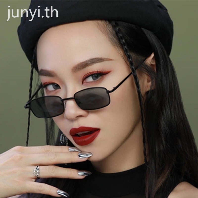 แว่นกันแดดทรงสี่เหลี่ยมสไตล์เกาหลีแฟชั่นสตรี