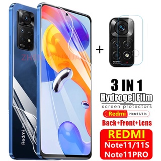 3in1 Hydrogel Film For Redmi Note11 11S Screen Protector For Note 11Pro Note11s Camera Lens Protective Film Not Glass