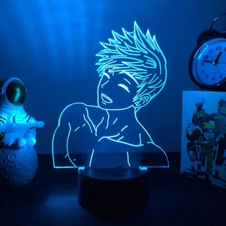 โคมไฟกลางคืน LED รูปการ์ตูนอนิเมะ Jason Camp Buddy ชาร์จ USB สําหรับตกแต่งบ้าน ห้องนอน