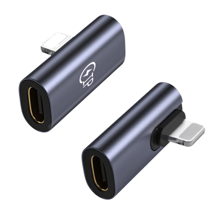 Dal สําหรับ ios 8 Pin ชาย USB C Type-C หญิงแจ็คอะแดปเตอร์ชาร์จสําหรับ 13 12 90 องศาขวา Angl