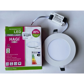 HAGI โคมไฟพาเนลไลท์ 6W หน้ากลม หลอดวอร์มไวท์   (รุ่น PL6W-WW)