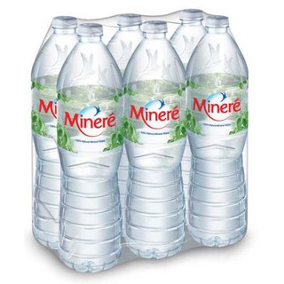 มิเนเร่ น้ำแร่ธรรมชาติ น้ำดื่ม ขนาด 1500ml ยกแพ็ค 6ขวด MINERE MINERAL DRINKING WATER 1.5L