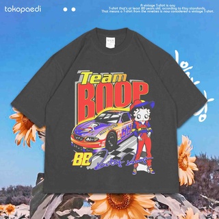 เสื้อยืดผ้าฝ้ายพิมพ์ลายขายดี เสื้อยืด TEAM BOOP โอเวอร์ไซส์ | เสื้อยืด ขนาดใหญ่ | เสื้อยืด ขนาดใหญ่ | เสื้อยืด สไตล์วินเ