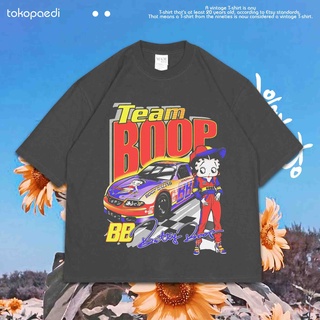 เสื้อยืดผ้าฝ้ายพิมพ์ลายขายดี เสื้อยืด TEAM BOOP โอเวอร์ไซส์ | เสื้อยืด ขนาดใหญ่ | เสื้อยืด ขนาดใหญ่ | เสื้อยืด สไตล์วินเ