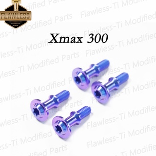 Flawless-ti Yamaha Xmax 300 CNC Gr5 ฝาครอบห้องข้อเหวี่ยง น็อตไทเทเนียม m6