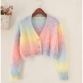 Good Sunday - RAINBOW KNIT CROP 🌈 จีซู blackpink ยังมี ช้าทำไม จัดด่วนจ้า 🌈✨ เสื้อไหมพรม เนื้อดี นุ่มใส่สบาย