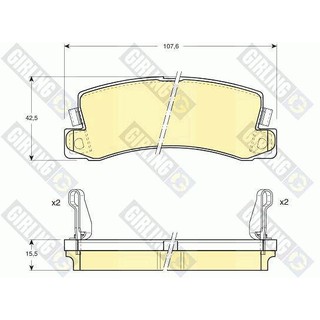 Girling ผ้าเบรคหน้าโตโยต้า Toyota CORONA EXCIOR ST, AT191 92-98, Camry 2.2 Gxi, SXV10,20 93-97 61 1168 9-1/T