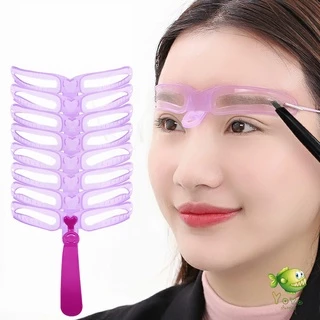 YOYO บล๊อคเขียนคิ้ว เลือกทรงสวยตามต้องการ มีแม่แบบ 8 แบบ eyebrow card