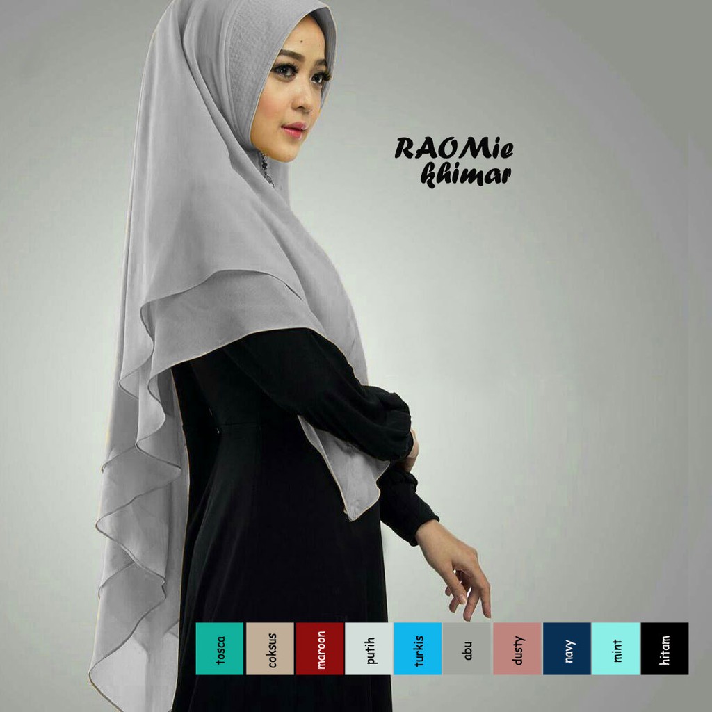Raomie Khimar Oodd ฮิญาบแฟชั่นล่าสุด Bergo HIjabers Jumbo Jilbab