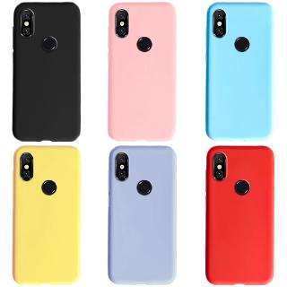 Case Xiaomi Mi A2 Lite Redmi 6 Pro Plain Rubber Matte Case Cover Soft Silicone Phone Casing