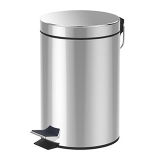 ถังขยะแบบเหยียบสเตนเลส รุ่น 11054-005 ขนาด 12 ลิตร สีเงิน ถังขยะ Stainless Steel Pedal Trash Bin Model 11054-005 Size 12