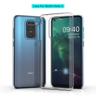เคสสำหรับเคสโทรศัพท์ซิลิโคนใส Tpu ป้องกันรอยสําหรับ Xiaomi Redmi Note 9 Pro Note 9 9 9 Pro
