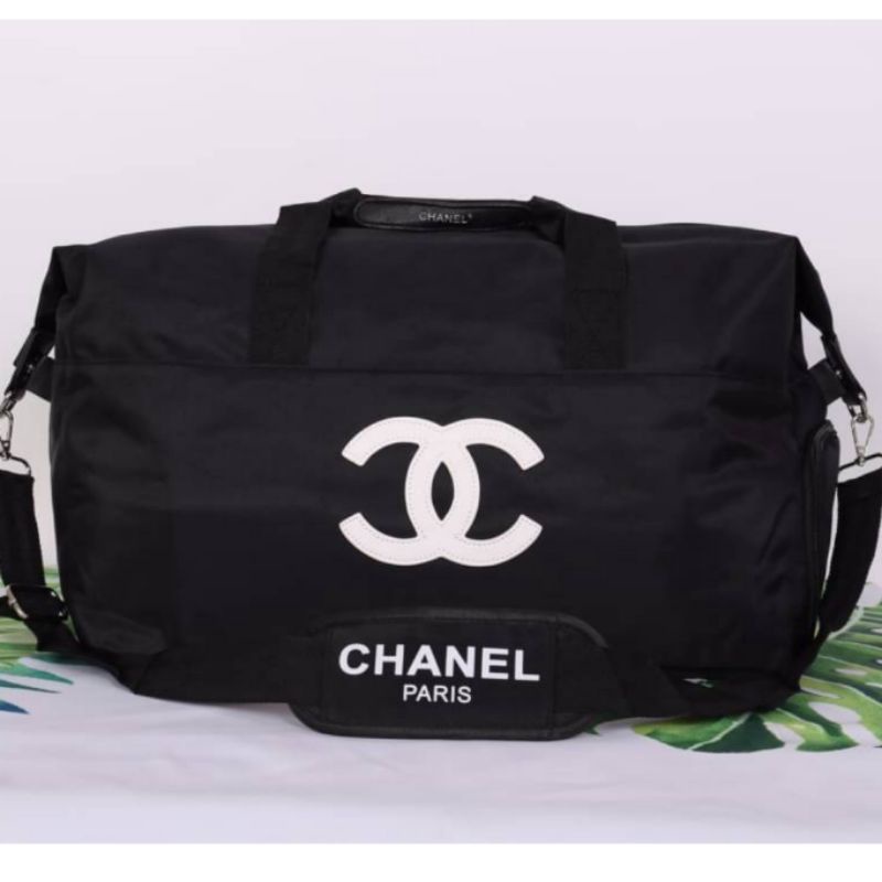 ส่งฟรี🔥 กระเป๋าสะพายข้าง Chanel พรีเมี่ยมกิ๊ฟ แท้💯 Unisex เดินทาง ฟิตเนส ใบใหญ่ สีดำ จุของเยอะ