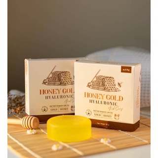 สบู่น้ำผึ้งทองคำ Honey Gold สบู่หน้าใส ลดสิว สลายฝ้ากระ จุดด่างดำ ผิวแพ้ง่ายใช้ได้ ขนาด50กรัม