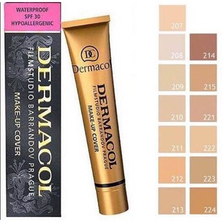 พร้อมส่ง/ราคาถูก รองพิ้น Dermacol เดอมาคอล รองพื้นปกปิดขั้นเทพ ขนาด 30 g. รองพื้นเกาหลี ปกปิดรอยสัก