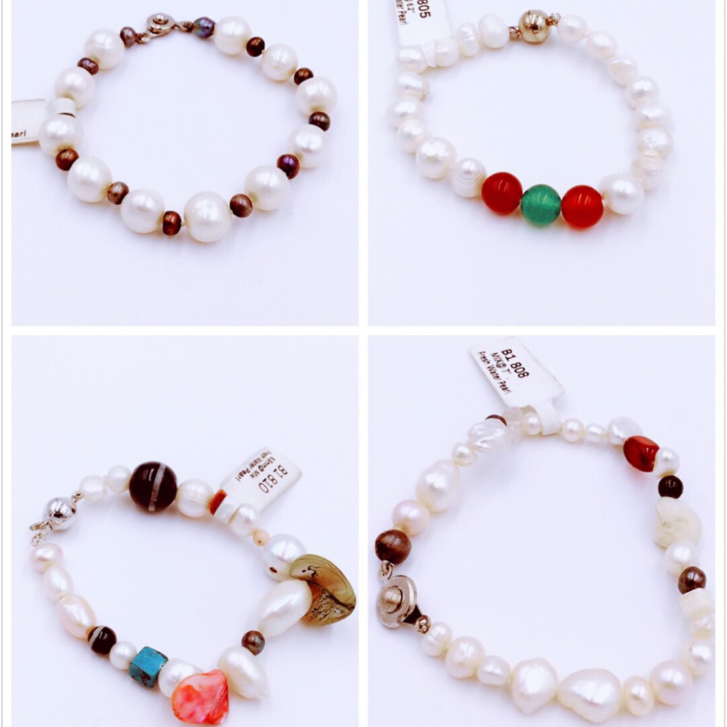 Best seller สร้อยข้อมือมุกแท้100% สร้อยข้อมือสีสัง Real Pearl Bracelet สินค้าพร้อมส่งสินค้าถ่ายจากงานจริงE ไข่มุกแท้ เครื่องประดับ มุกแท้ สร้อย แหวน