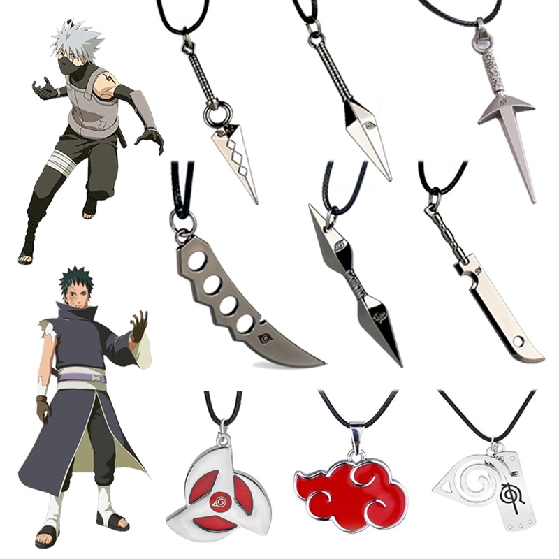 สร้อยคอโลหะ จี้การ์ตูนนารูโตะ Akatsuki Itachi Kakashi 14 สไตล์ สําหรับแต่งคอสเพลย์ฮาโลวีน