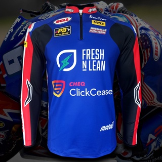 เสื้อแขนยาว MotoGP เสื้อโมโตจีพีทีม อเมริกัน เรซซิ่ง อคาเดมี่ #MG0076 รุ่น Cameron Beaubier #6 ไซส์ S-5XL