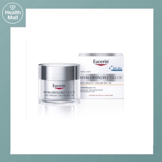 Eucerin Hyaluron (3X) Filler Day Bright Cream SPF 30 50 ml.ฟิลเลอร์ เนื้อแน่น ยืดหยุ่นสูง เติมริ้วรอยลึก ผิวแน่นเด้ง