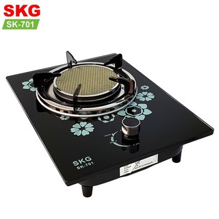 SKG เตาแก๊ส หัวเดี่ยว กระจกนิรภัย อินฟาเรส รุ่น SK-701 สีดำ