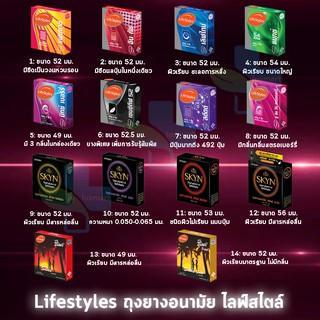 ราคาLifeStyles Silke Condom ถุงยางอนามัย ไลฟ์สไตล์ ซิลค์ ทุกแบบ ทุกรุ่น มีหลายขนาด บรรจุ 3 ชิ้น/กล่อง [1 กล่อง]