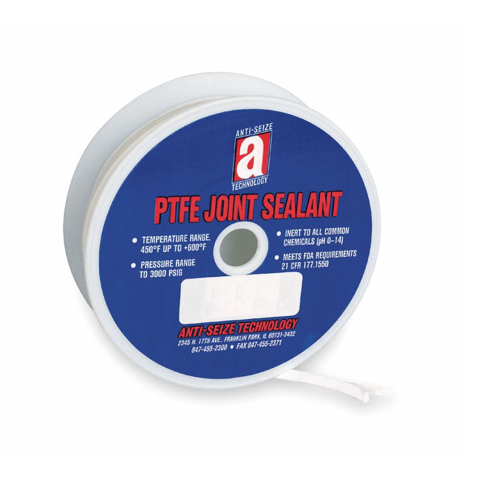 ANTI-SEIZE 28020 Joint Sealant Tape, PTFE, 0.45 to 0.55sg, compressed to 2.0 to 2.1sg, 3/4 in Width