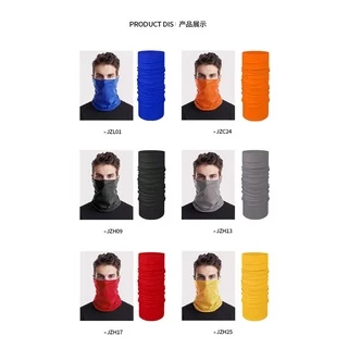 มี20สี ผ้าบัฟสีล้วน ผ้าบัฟอเนกประสงค์ สำหรับใส่กันฝุ่น กัมลม ผ้าฝ้าย ยืดได้