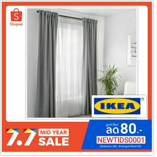 IKEA แท้ 🧨ขายถูกมากก🧨ผ้าม่านโปร่ง ตัดได้ LILL ลิล ผ้าม่านโปร่ง 1 คู่, ตัดได้ ไม่รุ่ย ขาว, 280x250 ซม.