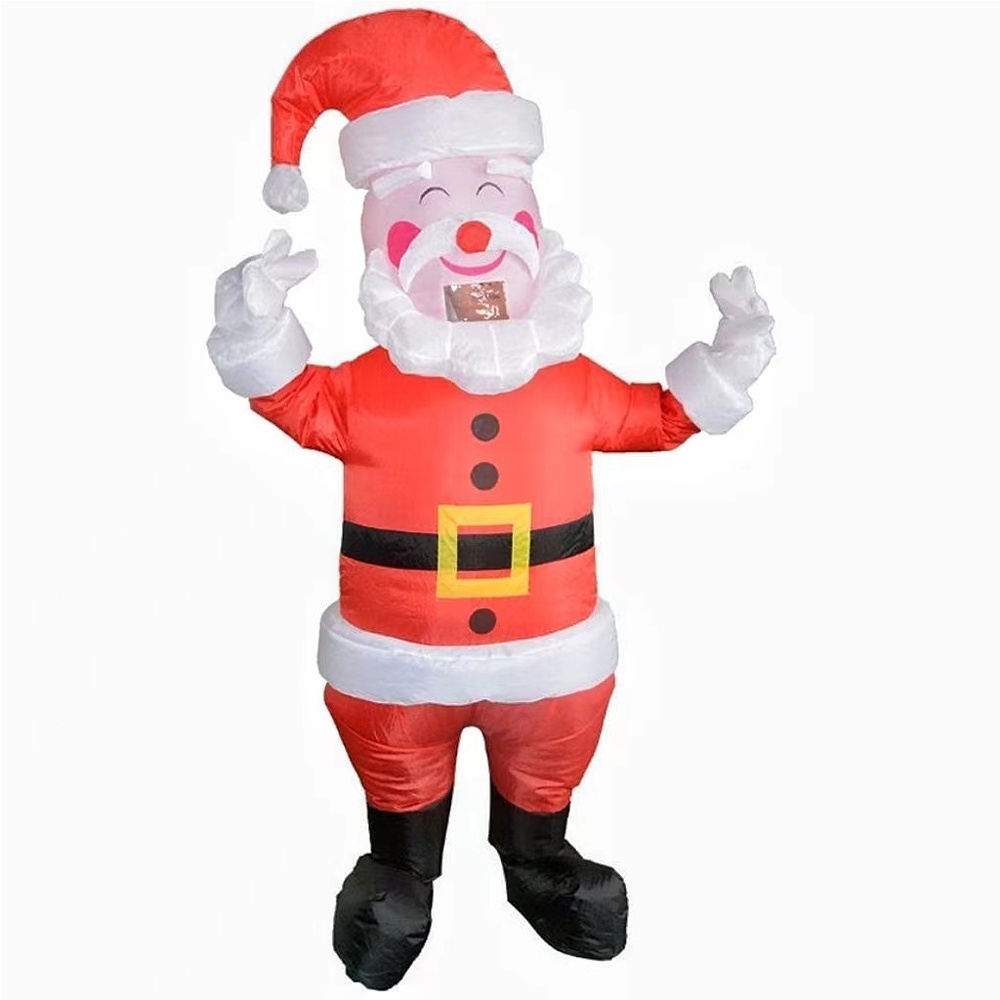 最も優遇 Santa Claus Inflatable Costume Adult Funny Blow Up Suit Cosplay