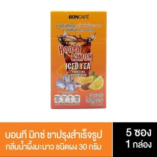 บอนที ชามะนาวผง ชงง่าย ละลายได้ในน้ำเย็น Bontea Honey Lemon Iced Tea Powder Mixed 150g.