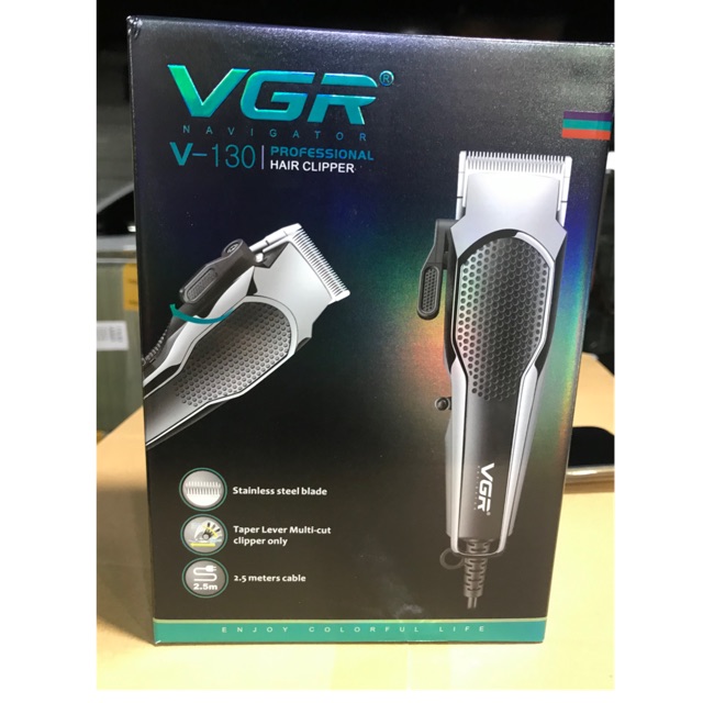 (สินค้าพร้อมส่ง) VGR V-130ปัตตาเลี่ยนตัดผม มอเตอร์แรง มาพร้อมหวีรอง 4 ขนาด ปัตตาเลี่ยน แบตตาเลี่ยน