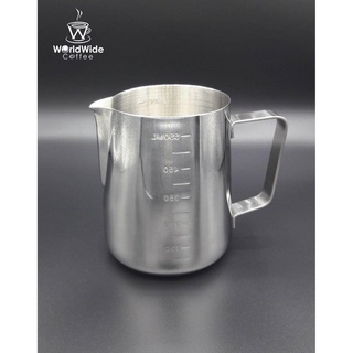 เหยือกตีฟองนม Stainless Milk Pitcher มี 2 มาตรวัด ขนาด 350 ml. และ 600 ml.