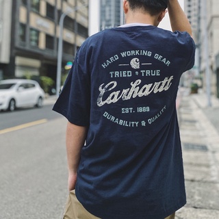 [S-5XL]Carhartt เสื้อยืดลําลอง แขนสั้น คอกลม พิมพ์ลาย แฟชั่นฤดูร้อน