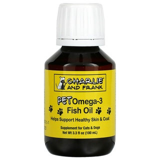 Charlie and Frank Omega-3 Fish Oil, For Cats &amp; Dogs, 3.3 fl. oz. (100 ml)บำรุงขน ผิวหนัง