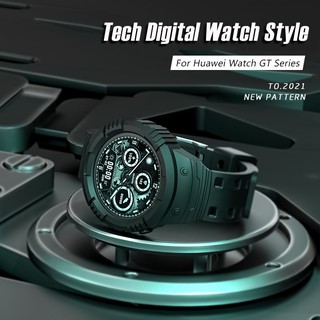 ราคา2 in 1 สายนาฬิกาซิลิโคน พร้อมเคส สำหรับ Huawei Watch GT2 Pro GS Pro GT2E GT2 Honor Magic Watch 2 ขนาด 46 มม. 42 มม.