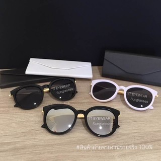 Eyewear_by.tm แว่นกันแดด ทรงหยดน้ำ รุ่น Vanilla Roadss สีดำ ปรอทเงิน ขาว