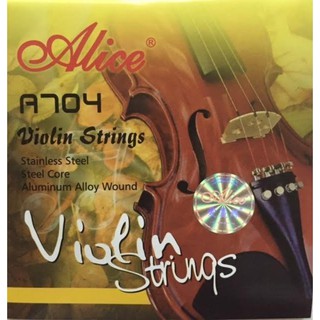 Alice สายไวโอลิน ขนาด 3/4 - 4/4 Violin String 3/4 - 4/4 รุ่น A-704 &amp; A-705