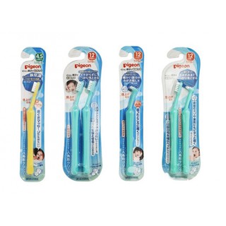 แปรงสีฟันช่วยแปรงสำหรับเด็ก พีเจ้น Pigeon Finishing Toothbrush, 12 months - 3 years [Japan] by kidandtoyshop