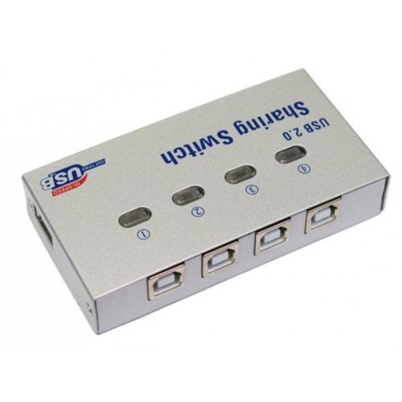 ตัวสลับเครื่องพิมพ์ Printer Switch USB 2.0 Hub Auto Sharing Switch 2 Ports 4Port for Computer PC