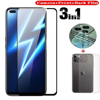 3-in-1 กระจกนิรภัยกันรอยหน้าจอ ด้านหน้า และหลัง และเลนส์ สําหรับ Huawei Y9S Y8S Y5P Y6P Y7P Y8P Y9A Y7A Y5 Y6 Y9 2018 P20 P30 P40 Pro Lite Nova 7i 5i 3i 5T 8I 9 SE