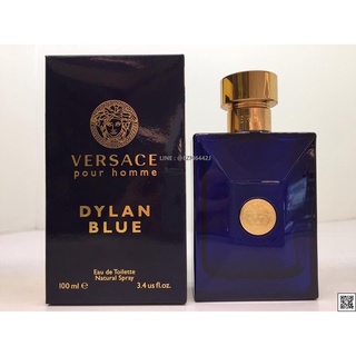 น้ำหอมแท้ VERSACE POUR HOMME DYLAN BLUE FOR MEN EAU DE TOILETTE SPRAY 100 ML ของใหม่ กล่องซีล เหมือนกับห้าง