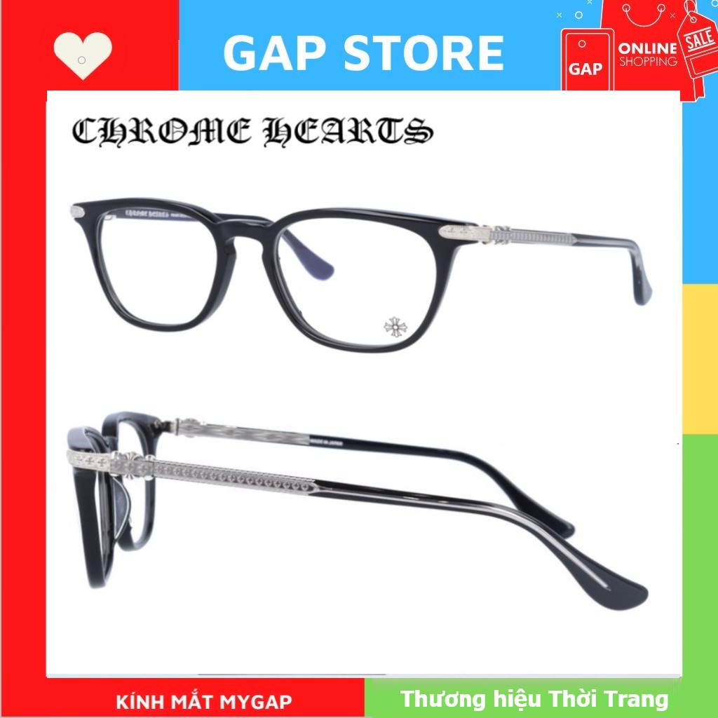 กรอบแว่นตาทรงสี่เหลี่ยมแฟชั่น Chrome hearts ดีไซน์ขาโลหะแข็งแรง