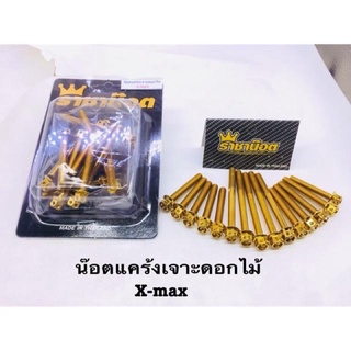 ✨ สุ่มของแถมฟรี ✨ ชุดน็อตแคร้ง Xmax สี เงิน ทอง ไทเท