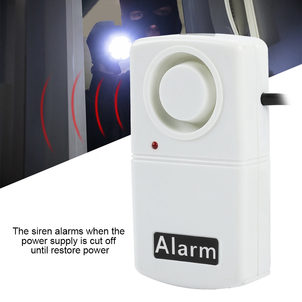 อัตโนมัติ 120db Power Cut Failure Outage Alarm Waring Siren LED Indicator Home