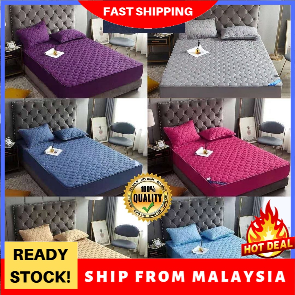 CADAR HILTON VIRAL ANTI KEDUT ผ้าปูที่นอนฟรี 2 ชิ้น PILLOW CASE ที่นอน Cott