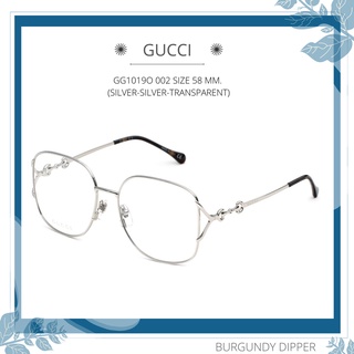 กรอบแว่นตา GUCCI รุ่น GG1019O 002 SIZE 58 MM. (SILVER-SILVER-TRANSPARENT)