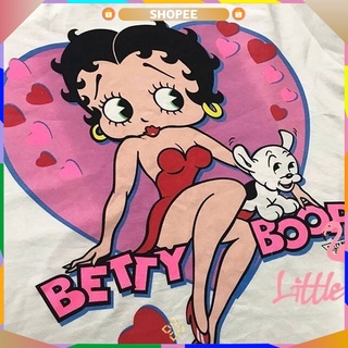 🥳เสื้อยืด Betty Boop การ์ตูนสุดฮิตยุค 90 ลายสกรีนสีแน่นมากก🥳*พร้อมส่งทุกวัน*