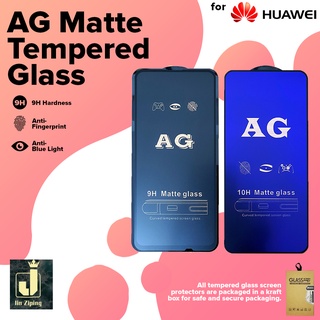 Huawei P40 P30 P20 Lite Mate 30 20 Lite AG เคลือบด้าน ป้องกันแสงสีฟ้า กระจกนิรภัย แบบเต็มรูปแบบ กาวเต็มรูปแบบ ป้องกันรอยนิ้วมือ ป้องกันรอยเปื้อน 9H Edge ถึงขอบ กระจกนิรภัย ป้องกันหน้าจอ